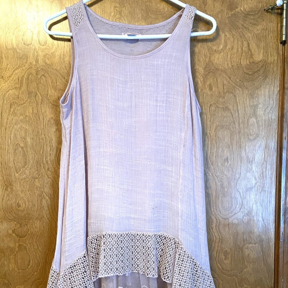 Boho lacy tank tunic - Picture 1 of 5